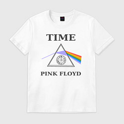 Футболка хлопковая мужская Время Пинк Флойд рок, цвет: белый