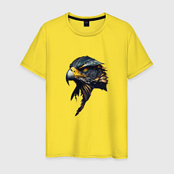 Футболка хлопковая мужская Беркут - хищная птица, цвет: желтый