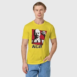 Футболка хлопковая мужская KGB Lenin, цвет: желтый — фото 2