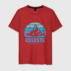Футболка хлопковая мужская Celeste mountain, цвет: красный