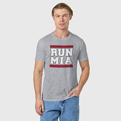 Футболка хлопковая мужская Run Miami Heat, цвет: меланж — фото 2