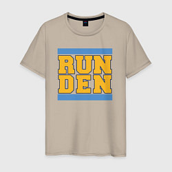 Футболка хлопковая мужская Run Denver Nuggets, цвет: миндальный