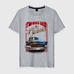 Футболка хлопковая мужская Классика автомобиль Buick Roadmaster, цвет: меланж