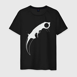 Футболка хлопковая мужская Knife, цвет: черный