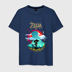 Футболка хлопковая мужская The Legend of Zelda - Link, цвет: тёмно-синий