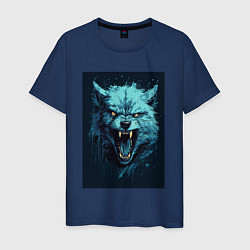 Футболка хлопковая мужская Blue wolf, цвет: тёмно-синий