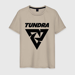 Футболка хлопковая мужская Tundra esports logo, цвет: миндальный