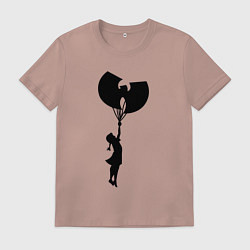 Футболка хлопковая мужская Wu Tang girl, цвет: пыльно-розовый