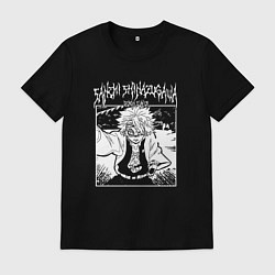 Футболка хлопковая мужская Санеми шинадзугава - столп ветра, цвет: черный