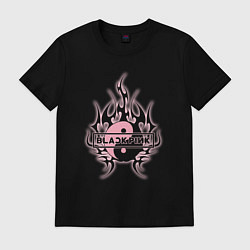 Футболка хлопковая мужская Blackpink - logo in yang, цвет: черный