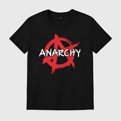 Футболка хлопковая мужская Символ Анархии, цвет: черный