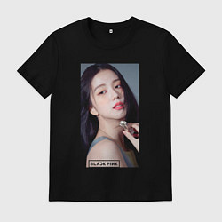 Футболка хлопковая мужская Kim Jisoo, цвет: черный