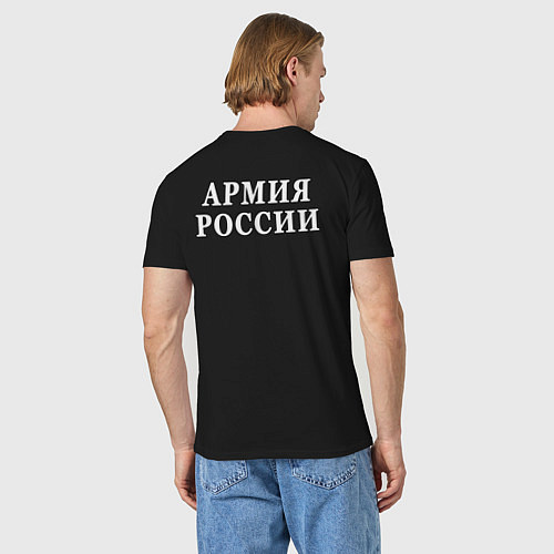 Мужская футболка Солдат России / Черный – фото 4