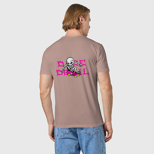 Мужская футболка Dare devil / Пыльно-розовый – фото 4