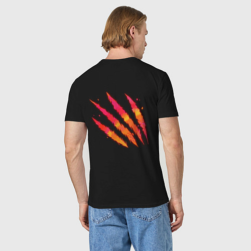 Мужская футболка Порез / Черный – фото 4