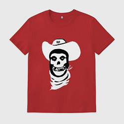 Футболка хлопковая мужская Misfits cowboy, цвет: красный