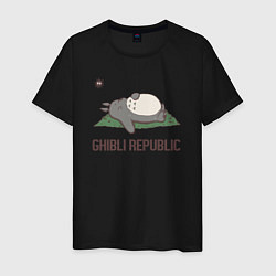 Футболка хлопковая мужская Ghibli republic, цвет: черный