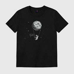 Футболка хлопковая мужская Hello space, цвет: черный