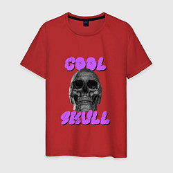 Футболка хлопковая мужская Cool Skull, цвет: красный