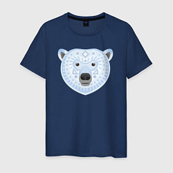 Футболка хлопковая мужская Полярный медведь, цвет: тёмно-синий