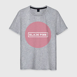 Футболка хлопковая мужская Black pink - emblem - group, цвет: меланж