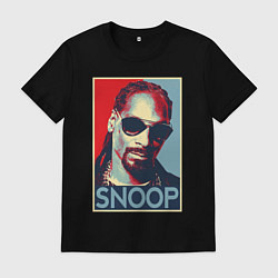 Футболка хлопковая мужская Snoop, цвет: черный