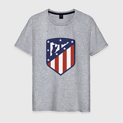 Футболка хлопковая мужская Atletico Madrid FC, цвет: меланж