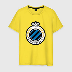 Футболка хлопковая мужская Brugge fc sport, цвет: желтый