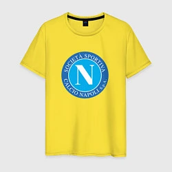 Футболка хлопковая мужская Napoli fc sport, цвет: желтый