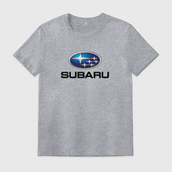 Футболка хлопковая мужская Subaru sport auto, цвет: меланж