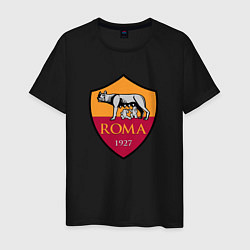 Футболка хлопковая мужская Roma sport fc, цвет: черный
