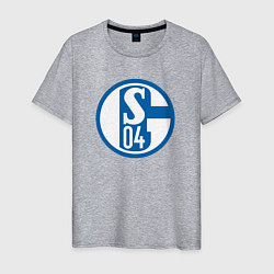 Футболка хлопковая мужская Schalke 04 fc club, цвет: меланж