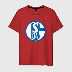 Футболка хлопковая мужская Schalke 04 fc club, цвет: красный