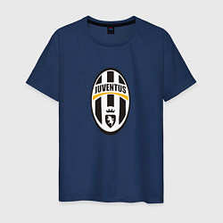 Футболка хлопковая мужская Juventus sport fc, цвет: тёмно-синий