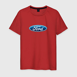 Футболка хлопковая мужская Ford usa auto brend, цвет: красный