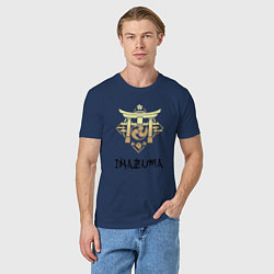 Футболка хлопковая мужская Инадзума из Геншин Импакт, цвет: тёмно-синий — фото 2