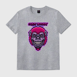 Футболка хлопковая мужская Purple crazy monkey, цвет: меланж