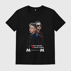 Футболка хлопковая мужская Depeche Mode - Dave Gahan and Martin Gore memento, цвет: черный