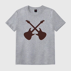 Футболка хлопковая мужская Guitars style, цвет: меланж