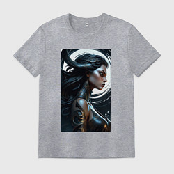 Футболка хлопковая мужская Фантазийный портрет от нейросети, цвет: меланж
