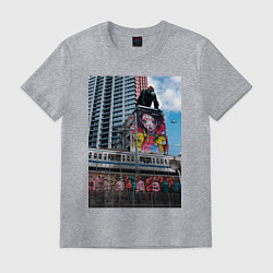 Футболка хлопковая мужская MoMo - Токио, цвет: меланж