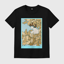 Футболка хлопковая мужская Adam, цвет: черный