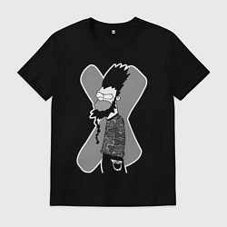 Футболка хлопковая мужская Static x - Homer Simpson, цвет: черный