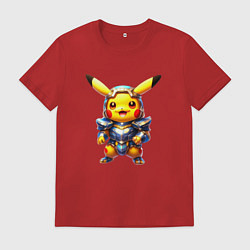 Футболка хлопковая мужская Киберчу, цвет: красный