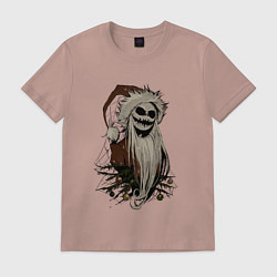 Футболка хлопковая мужская Джек Скеллингтон, цвет: пыльно-розовый