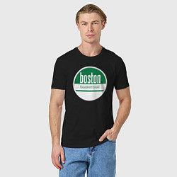 Футболка хлопковая мужская Boston basket, цвет: черный — фото 2