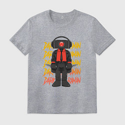 Футболка хлопковая мужская Чёрный КамераМен, цвет: меланж