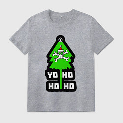 Футболка хлопковая мужская Пиратский новый год, цвет: меланж