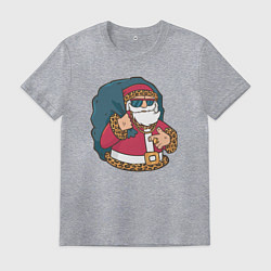 Футболка хлопковая мужская Santa gangster, цвет: меланж