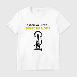 Футболка хлопковая мужская Depeche Mode - Catching Up With, цвет: белый
